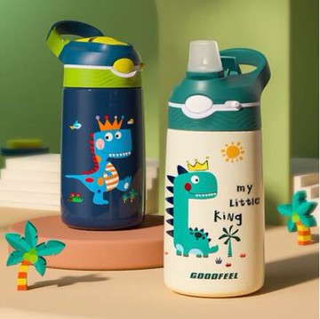 鴨嘴兒童保溫杯帶吸管316小學生女幼兒園男孩水壺寶寶刻字水杯 年終特惠