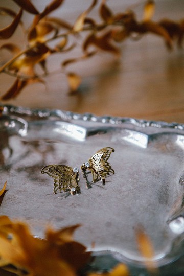 COR-DATE / 銅片蝴蝶耳環