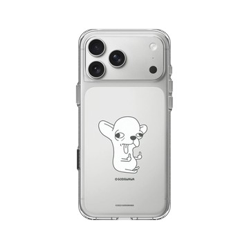 iPhone 17 Pro Max Clear Case（相機按鈕） 透明 - Godgwawa 變種吉娃娃 - 頂吉一指