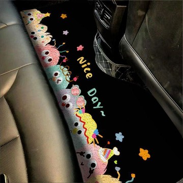 汽車專屬 彩色煤球卡通絲圈現代汽車腳墊耐磨車載易清洗車用保護墊子腳踩 門墊 汽車裝飾品 汽車用品 汽車腳踏墊 汽車百貨