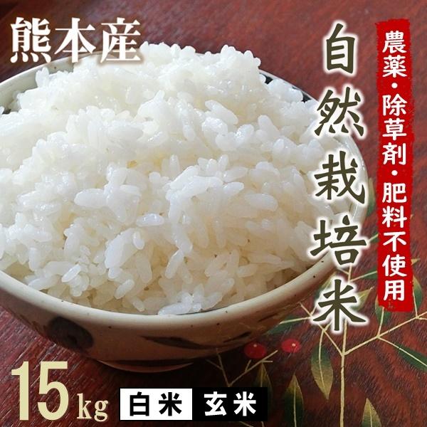 新米 無肥料 自然栽培米 令和5年産 ヒノヒカリ 15kg 農薬化学肥料不使用 白米 玄米 放射能検査済み