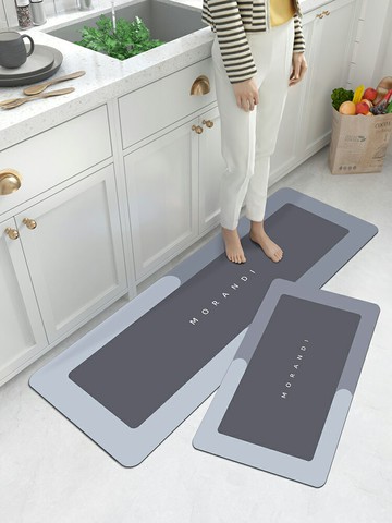 廚房地墊防滑速干硅藻泥吸水墊子浴室衛生間耐臟腳墊免洗可擦地毯
