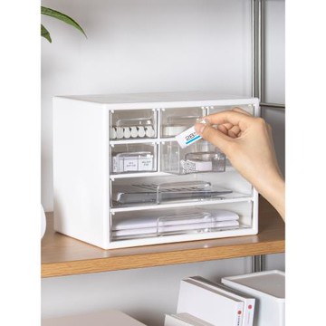 桌面收納盒透明亞克力文具整理辦公用品雜物多層收納柜儲物抽屜盒