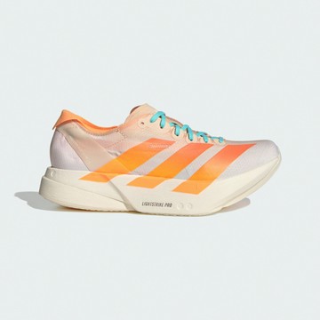 adidas 愛迪達 競速跑鞋 Adizero Adios Pro 4 W 女鞋 白 橘 緩震 運動鞋 愛迪達