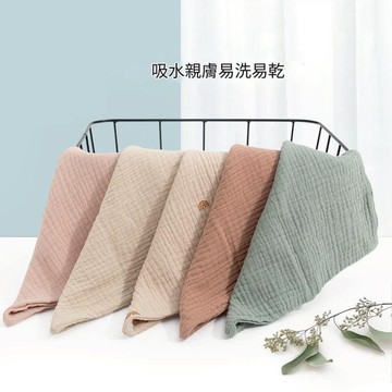 Baby童衣 ✦•商檢合格•✦ 寶寶毛巾 可掛式多功能紗布巾 四層棉紗洗臉手帕 洗澡巾 擦汗巾 餵奶巾口水巾 11734