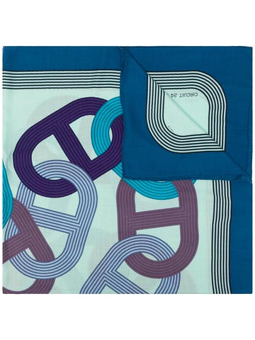 Hermès Pre-Owned - pre-owned Chaîne d'Ancre scarf - women - Cashmere/Silk - One Size - Blue