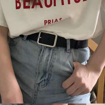 黑色韓版網紅皮帶男士時尚簡約百搭針扣牛仔褲帶腰帶女ins風裝飾