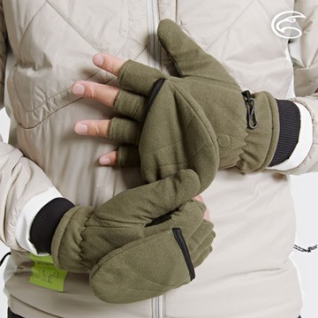 ADISI 防風保暖翻指手套AS24103 灰橄欖 (S-L)