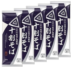 日清 そばの香 信州戸隠製麺 十割そば 200G ×5袋