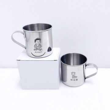 客製化 雷射雕刻 刻名字照片 兒童 304 不鏽鋼杯 馬克杯 來圖訂製