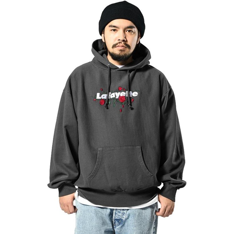 LFYT LOGO US COTTON PIGMENT DYED HOODIE-