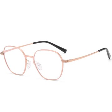 電腦護目眼鏡近視鈦架眼鏡復古鋁鎂圓框平光鏡男防藍光眼鏡框