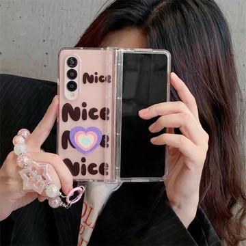 幻影愛心字母三星zfold7手機殼折疊屏fold6/5保護套包鉸鏈fold4防摔殼fold3左右折疊W24/W23/W22個性女款翻蓋