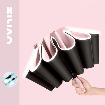 【嵐楓居家】抗風暴60骨自動反向黑膠晴雨傘-櫻花粉（雨傘/抗紫外線/車用雨傘/全自動太陽傘/抗UV/遮陽傘）_廠商直送