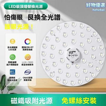 【全光譜護眼】LED燈盤 吸頂燈替換光源 圓形燈板 超亮節能 家用改造 無頻閃高顯指 通用型燈芯