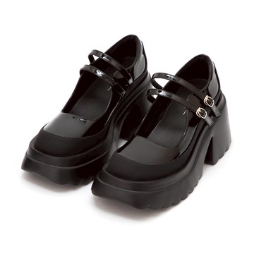 D+AF 甜酷爆擊雙帶厚底瑪莉珍鞋