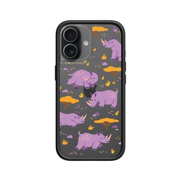 iPhone 17 Mod NX -邊框背蓋組合 (相機按鈕) 黑 - RHINOSHIELD X Taipei Zoo - 白犀牛：插畫