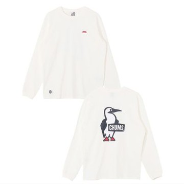 CHUMS Booby Logo Brushed L/S T-Shirt 女 長袖上衣 白色 CH112668W001