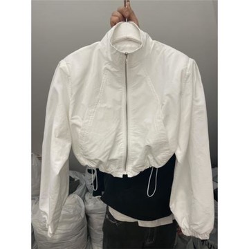 小眾設計感立領防曬衣女夏季薄款抽繩拉鏈開衫長袖短款運動外套潮