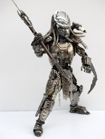 異星獵人雕塑，驚豔銲接工藝，超酷生日禮物 (A2/H)