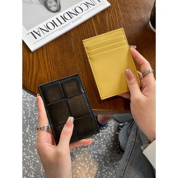 時尚簡約卡片包女式真皮小巧迷你一片式羊皮卡包卡夾卡套證件位