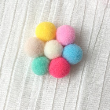 毛球diy手工材料 幼兒園創意裝飾品 高彈大中小彩色毛毛球 太陽花