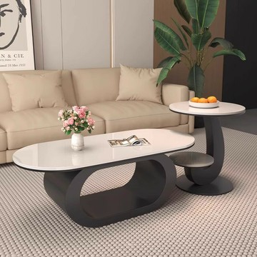 【台灣公司 可打統編】新款巖板茶幾組合 輕奢高級感小戶型客廳家用簡約現代極簡茶桌 可開發票 全館六折 工廠現貨直銷 新品特價 c9111