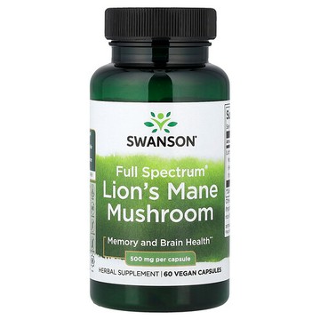 Swanson Vitamins, 多面®猴頭菇，500 毫克，60 粒素食膠囊
