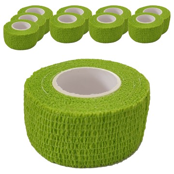 RISHON 運動繃帶/聚酯纖維 綠色  10捲  450 x 2.5cm