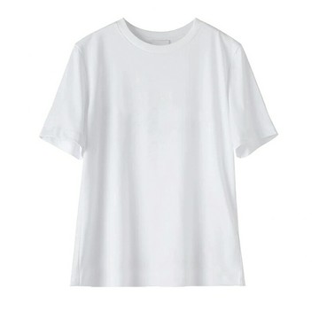 純棉正肩短袖T恤女夏2022新款寬松白T內搭夏裝上衣半袖體恤ins潮