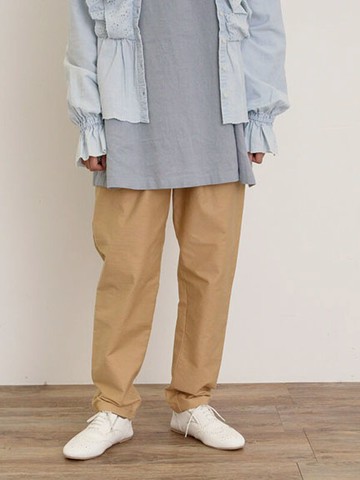 鬆緊腰設計錐形長褲(0F000497010) - Samansa Mos2