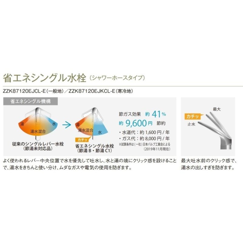 クリナップ 省エネシングルレバー水栓シャワーホースタイプ 寒冷地用 ZZK87120EJKCL-E 北海道,沖縄及び離島は配送費別途。 |  LINEブランドカタログ