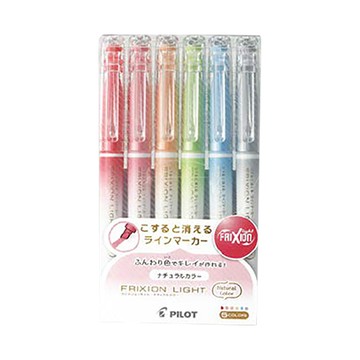 百樂PILOT螢光魔擦筆/SFL-60SL-N-S6/自然色/3.3mm/6色組