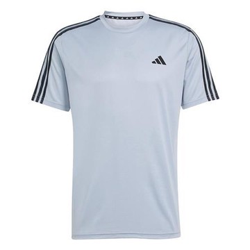 Adidas 短袖上衣 男裝 訓練 排汗 灰藍【運動世界】JX2713