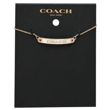 COACH F76469 經典LOGO水鑽鑲嵌可調式手鍊.玫瑰金