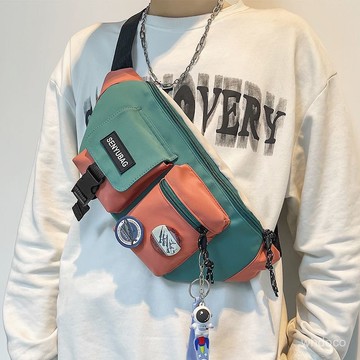 👜 卿選好物 👜【8354人好評】胸包男潮牌工裝斜挎包男士背包ins潮小包個性百搭腰包男生單肩包