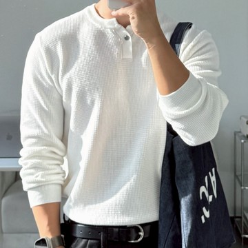 【Metanoia】韓國設計 亨利領針織衣