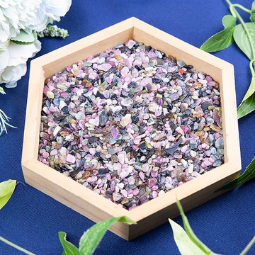 天然碧璽碎石招財桃花紫水晶海藍寶綠松石白水晶海藍寶藍砂石黃水