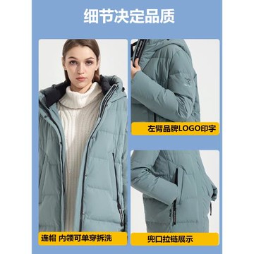 SHARON/雪倫羽絨服冬季修身連帽戶外外套商場同款