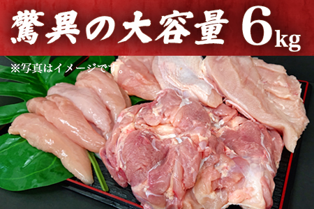 唐津市産 若鳥もも肉むね肉ささみ合計6kgセット 鶏肉 唐揚げ 親子丼 お弁当「2023年 令和5年」