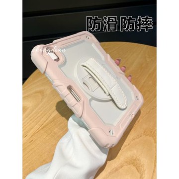 360旋轉腕帶支架適用蘋果ipad11平板保護殼air6全包air5防摔pro11寸粉色13寸mini6硬殼mini7硅膠兒童10.2寸