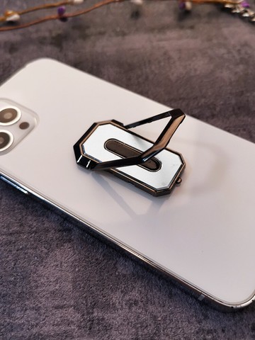 手機指環扣支架時尚電鍍拉環男士網紅女款支撐旋轉金屬手指扣粘貼