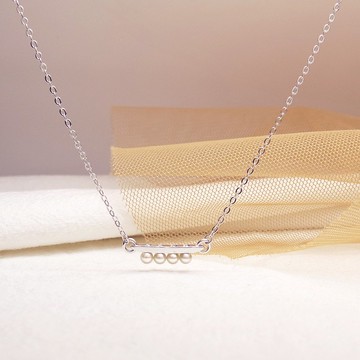 三重奏Trio 施華洛世奇珍珠項鍊(白K金)