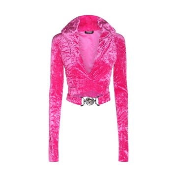 Versace - Glossy Pink Chenille Stretch Top