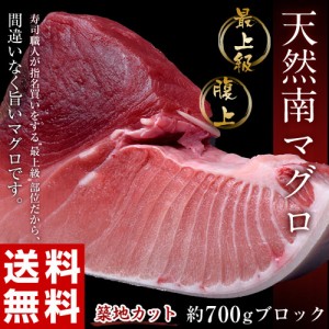 天然南マグロ (インドマグロ) 腹上ブロック 700g 最上級部位を贅沢に丸ごと！ 送料無料 ※冷凍　マグロ 鮪 まぐろ 大トロ 中