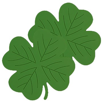 Dailylike 矽膠防滑杯墊  11.1*11.3cm  四葉草  2個