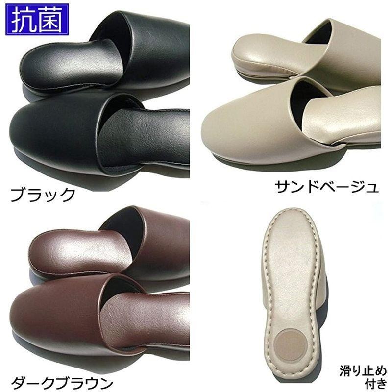 TOKYO SLIPPER 抗菌レザー調 ビニールスリッパ 5足セット色とサイズが