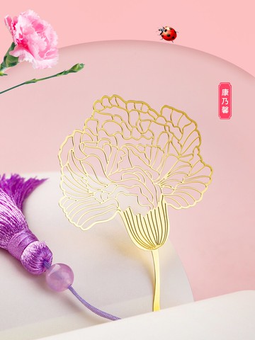 精致鏤空創意黃銅書簽文創紀念品金屬小禮品禮盒裝 復古典中國風小清新學生用可愛卡通文藝精美古風畢業禮物