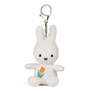 BON TON TOYS｜Miffy米菲兔環保鬱金香鑰匙圈-10cm 象牙白