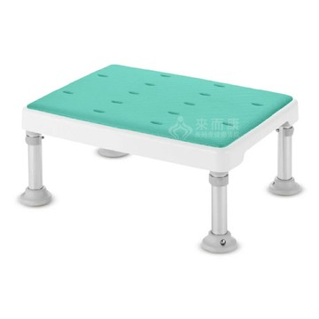 來而康 Richell 利其爾 不锈鋼 浴室 防滑 椅凳 R177 可調式 RFA49766 M型 綠色 軟座墊 浴室椅